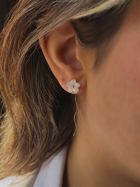 گوشواره طلا گل کدE1749