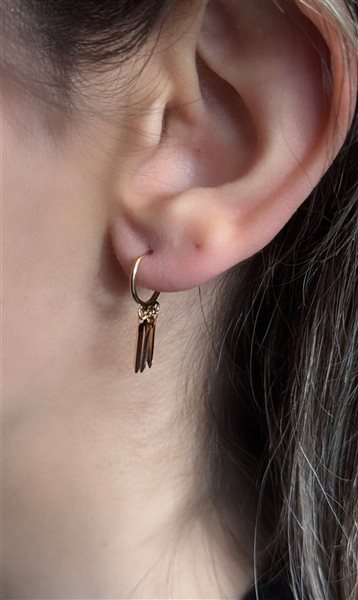 گوشواره طلا خط کوچک کدE1753