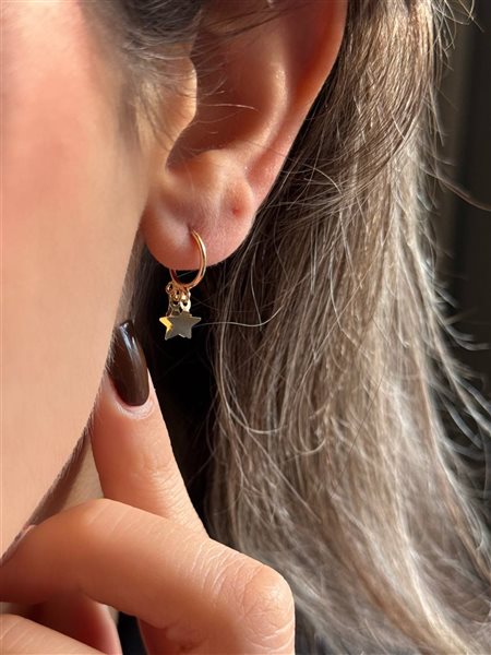 گوشواره طلا ستاره کوچک کدE1754