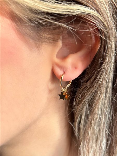 گوشواره طلا ستاره بزرگ کدE1755