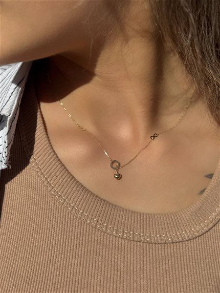 گردنبند طلا قلب کدNC1900