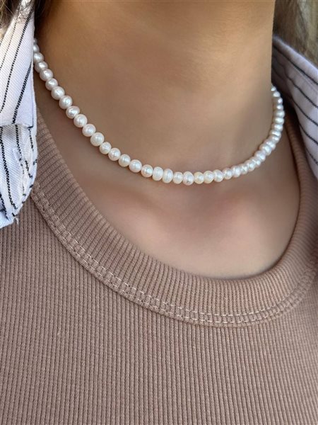 گردنبند طلا مروارید کدNS249