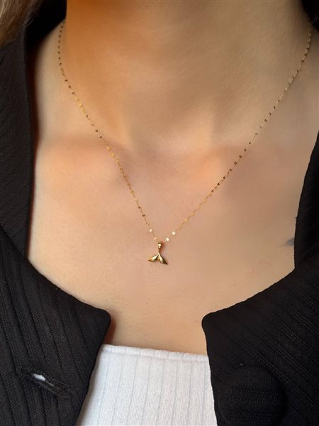 گردنبند طلا دم نهنگ کدNC1909