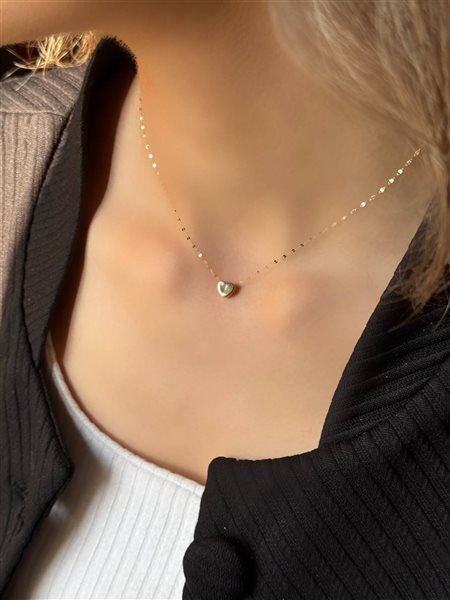 گردنبند طلا قلب کوچک کدNC1910