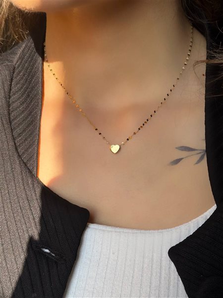 گردنبند طلا قلب بزرگ کدNC1920