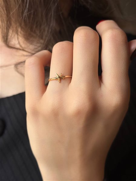 انگشتر طلا ستاره کدR2267