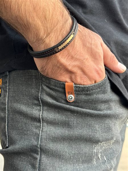 دستبند طلا خط کدBRL728