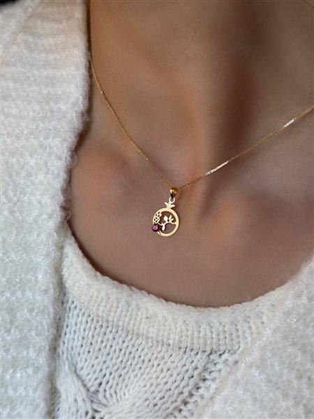 پلاک طلا انار کدN3442