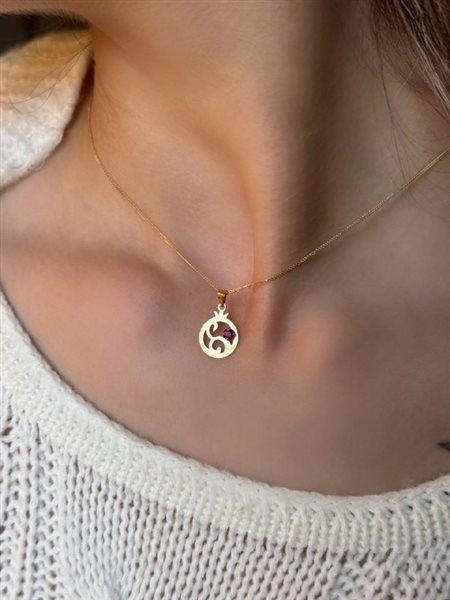 پلاک طلا انار کدN3443