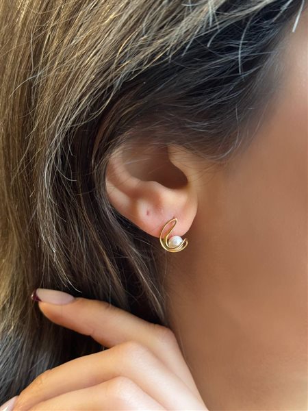 گوشواره طلا مروارید کدE1767