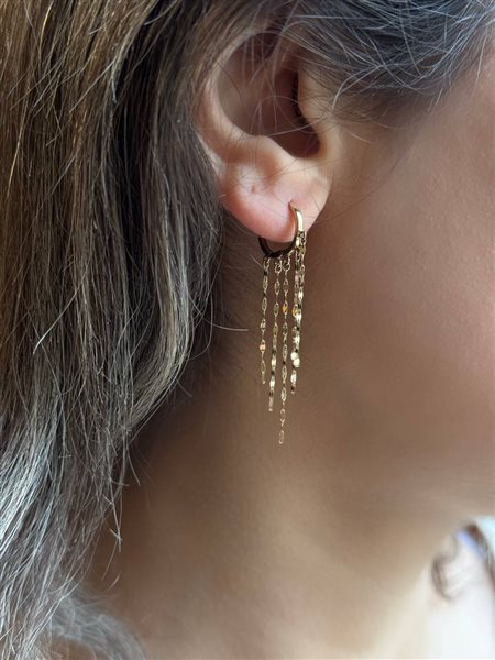 گوشواره طلا پولکی کدE1769