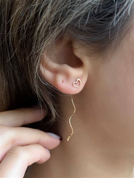 گوشواره طلا قلب کدE1770