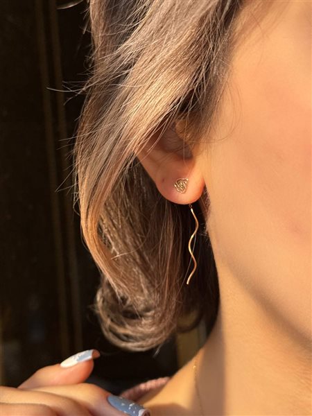 گوشواره طلا گل کدE1773