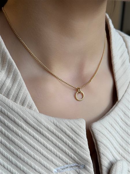 پلاک طلا دایره کوچک کدN3471