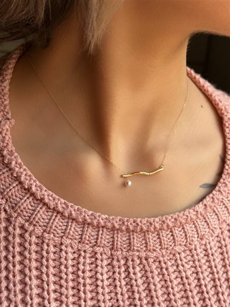 گردنبند طلا مروارید کدNC1925