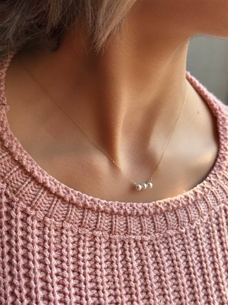 گردنبند طلا مروارید کدNC1928