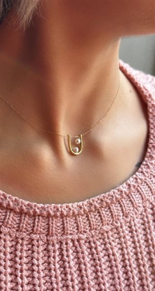 گردنبند طلا مروارید کدNC1930