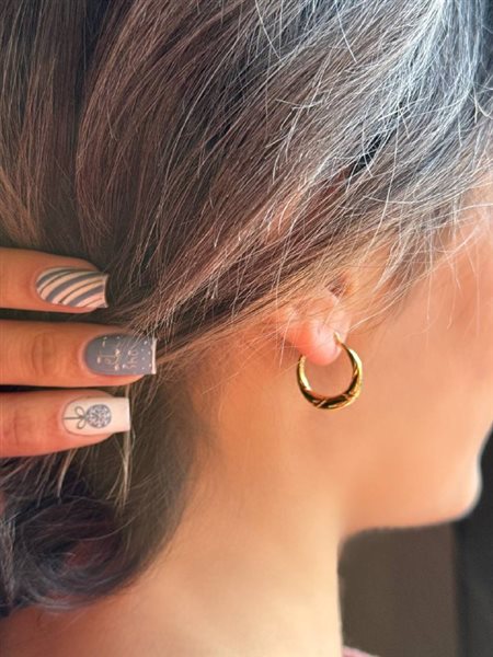 گوشواره طلا حلقه ای کدE1777