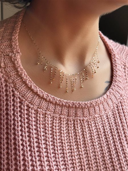 گردنبند طلا پولکی کدNC1935