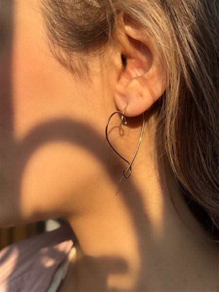 گوشواره طلا قلب کدE1784