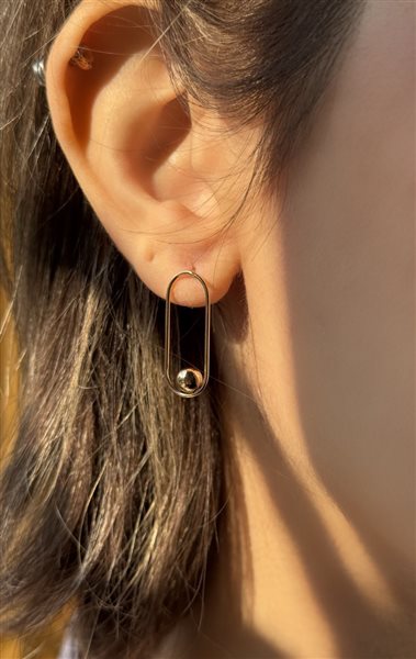 گوشواره طلا هندسی کدE1787