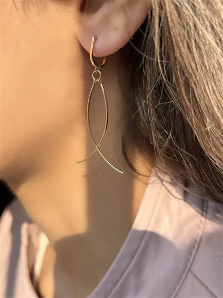 گوشواره طلا خط کدE1790