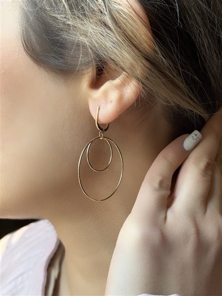 گوشواره طلا دایره کدE1793