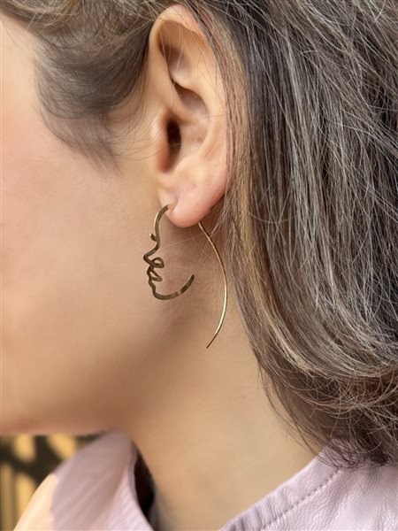 گوشواره طلا رخ کدE1794