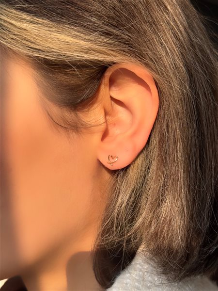 گوشواره طلا قلب کدE1798