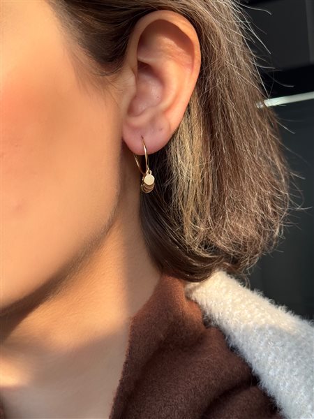 گوشواره طلا پولکی کدE1804