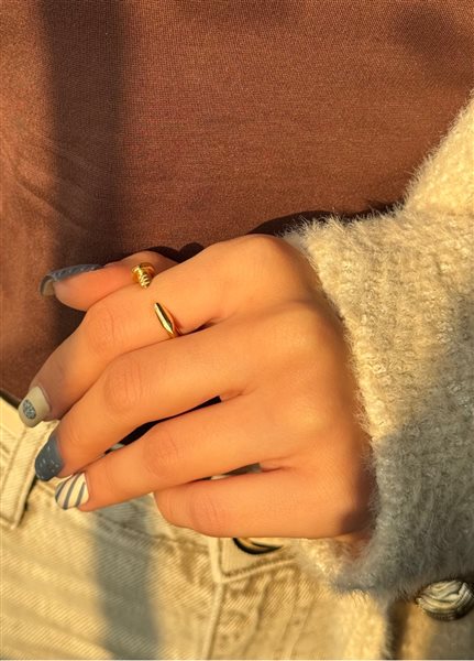 انگشتر طلا میخ کدR2443