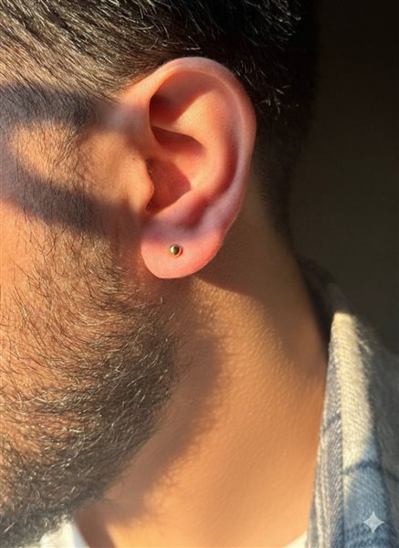 گوشواره طلا گوی(تک لنگه) کدE1807