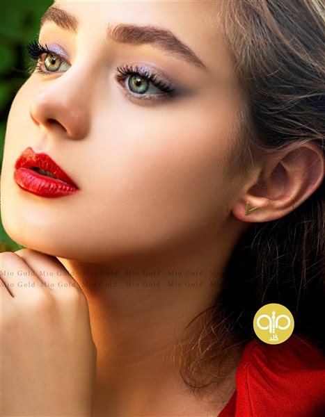 گوشواره طلا V (تک لنگه)کدE1808