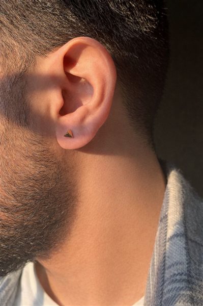 گوشواره طلا هرم (تک لنگه) کدE1809