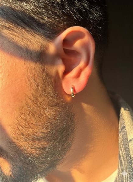گوشواره طلا حلقه ای (تک لنگه) کدE1810