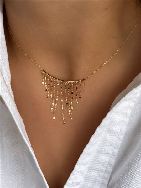 گردنبند طلا پولکی کدNC1954