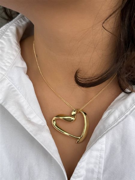 پلاک طلا قلب بزرگ کدN3491