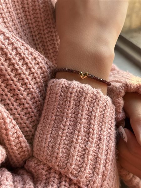 دستبند طلا قلب کدBRS961