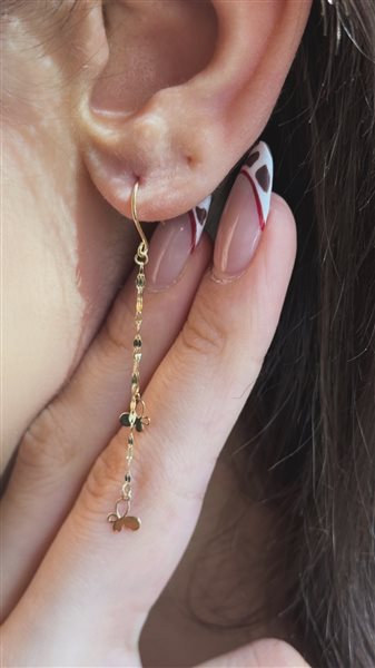 گوشواره طلا پروانه کدE1824