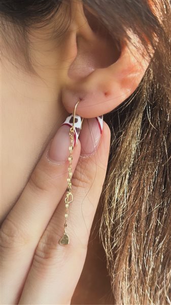 گوشواره طلا قلب کدE1831