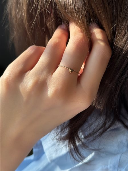 انگشتر طلا مثلث کدR2462