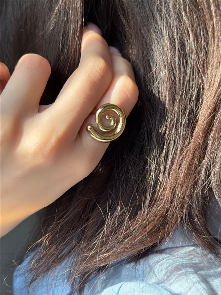 انگشتر طلا اسپیرال کدR2473