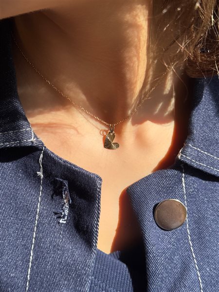 پلاک طلا قلب تراش دار کدN3614