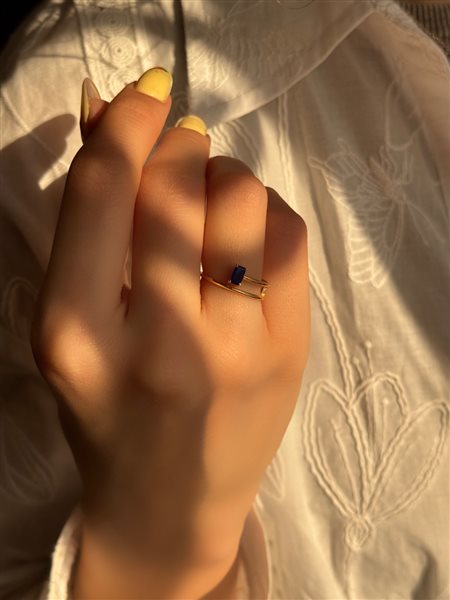 انگشتر طلا تک نگین کدR2520