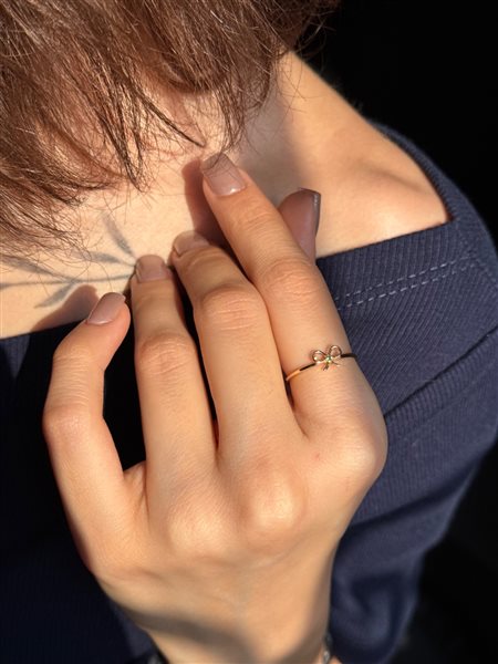 انگشتر طلا پاپیون کدR2572