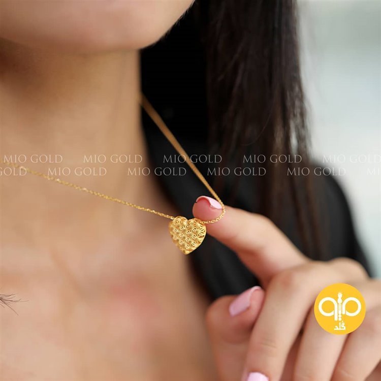 گردنبند طلا قلب کدNC163