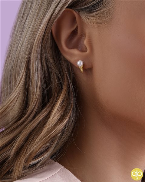 گوشواره طلا بستنی کدE1604