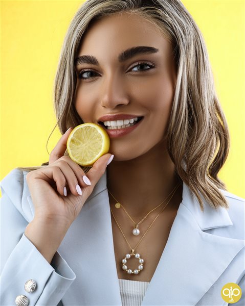 گردنبند طلا مروارید کدNC1798